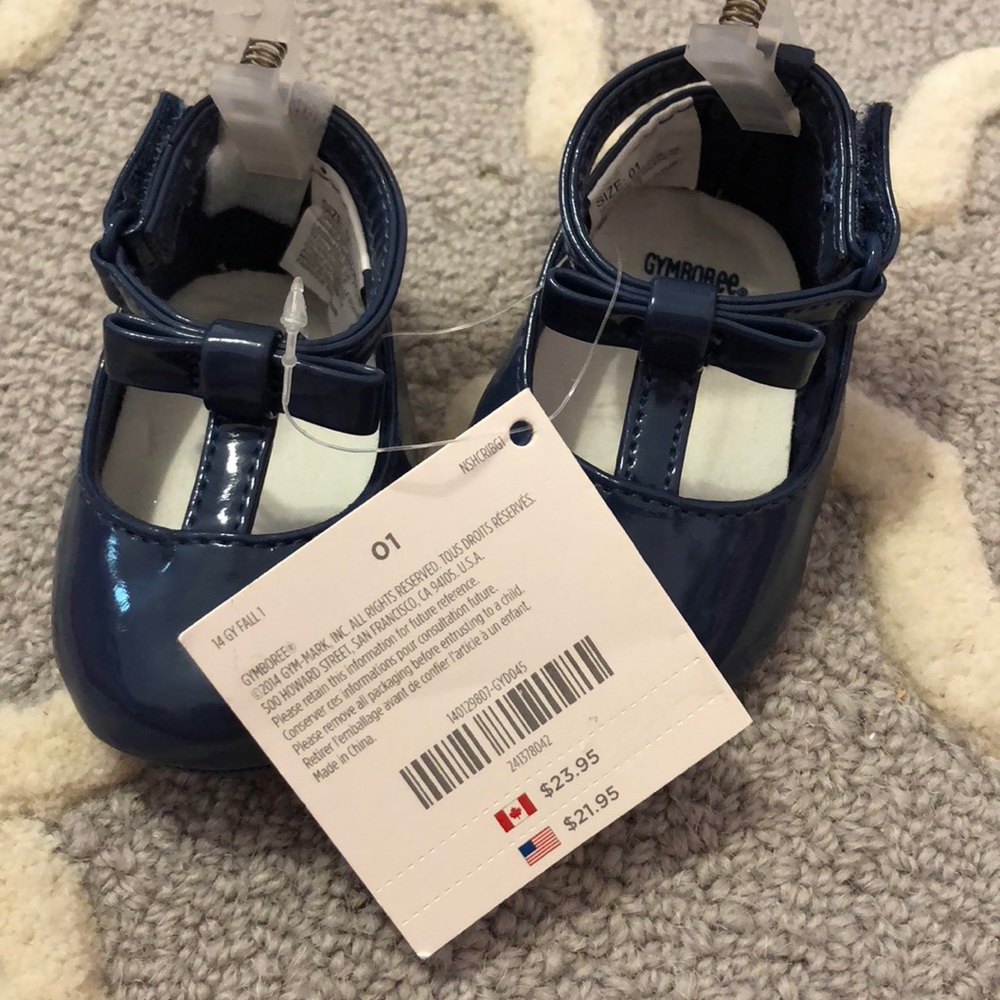Gymboree crib shoes navy